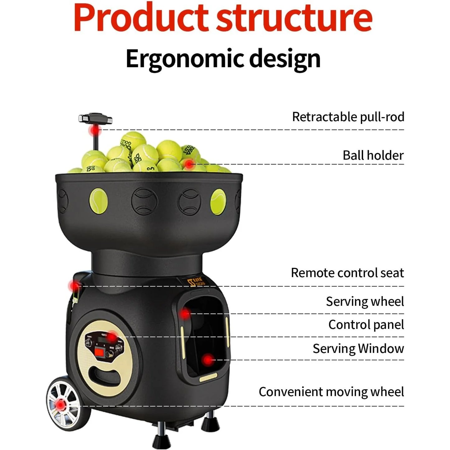 SIBOASI Automatic Tennis Ball Machine T7