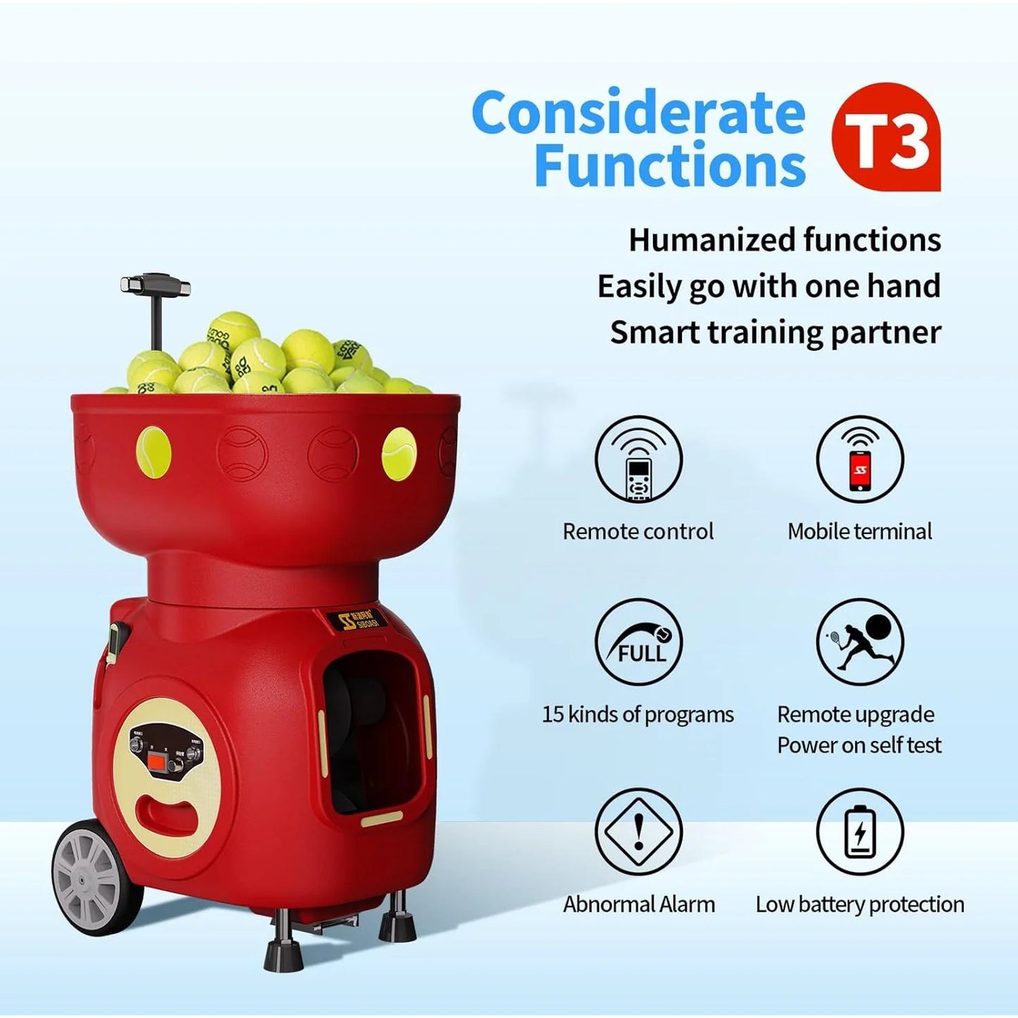 SIBOASI Automatic Tennis Ball Machine T7