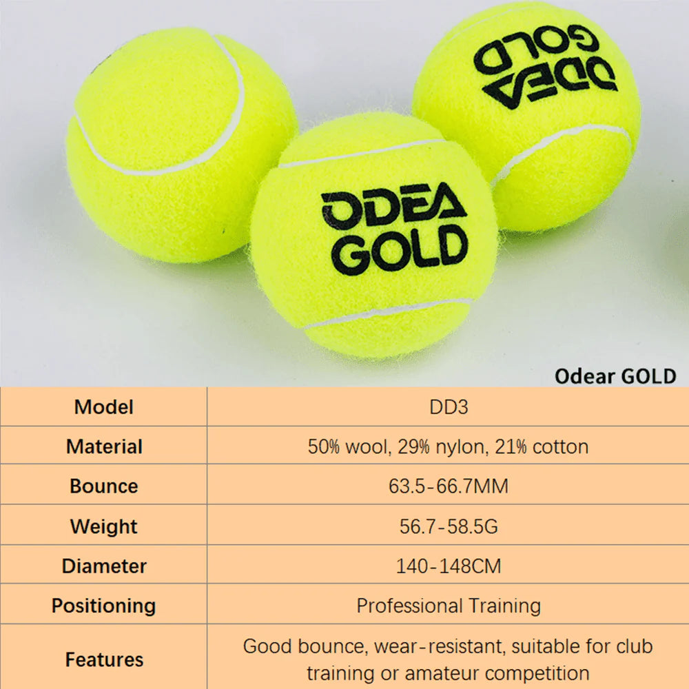 ODEA Gold Training Tennis Balls (Rebound 140-148CM ITF) 60 Pcs