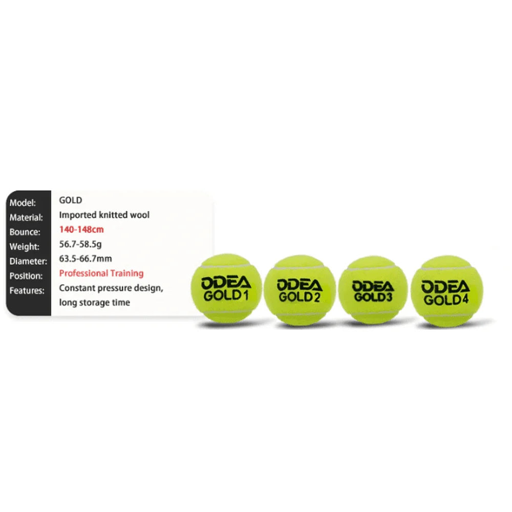 ODEA Gold Training Tennis Balls (Rebound 140-148CM ITF) 60 Pcs